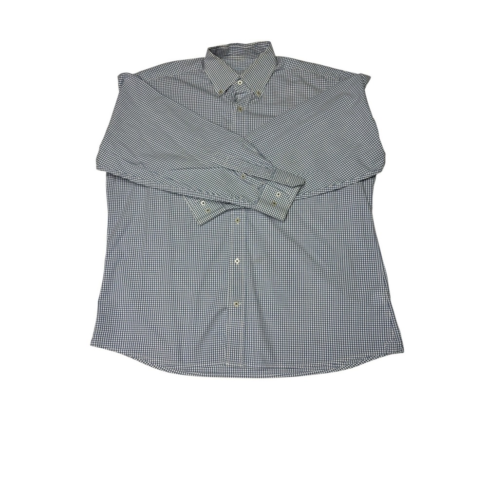 Southern Tide Mens Blue Gingham Check Button Down Shirt Size L Casual